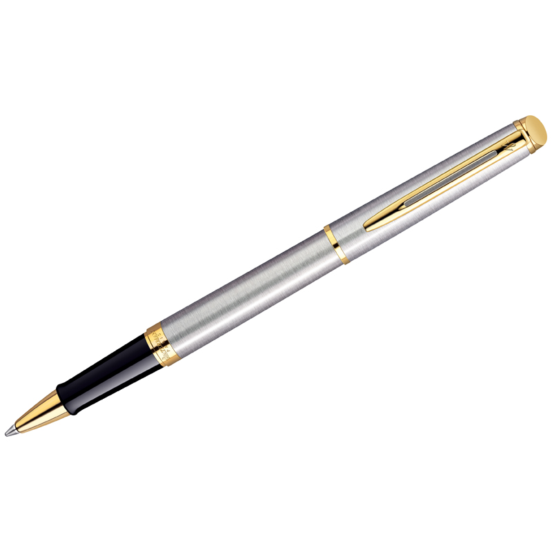 Ручка-роллер Waterman "Hemisphere Stainless Steel GT" черная, 0,8мм, Ручка-роллер Waterman "Hemisphere Stainless Steel GT" черная, 0,8мм,