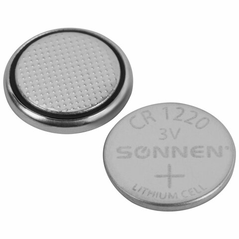 Батарейка литиевая SONNEN Lithium CR1220 "таблетка, дисковая,