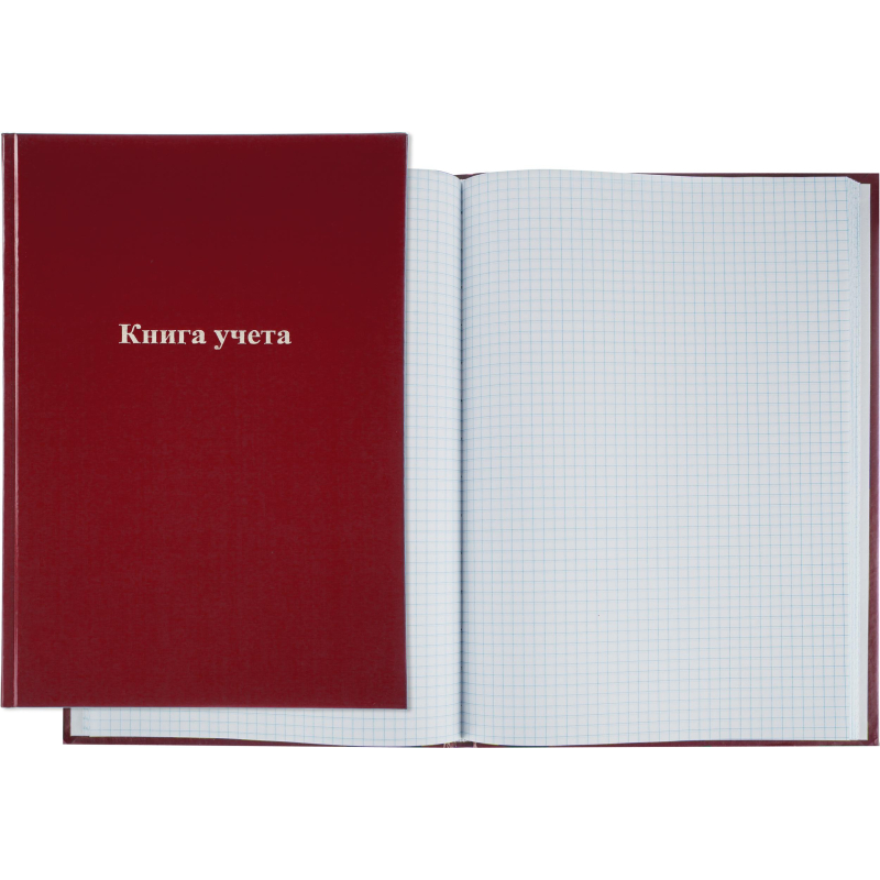 Книга учета Attache А4 96 листов, клетка, блок офсет, бумвинил бордовый Книга учета Attache А4 96 листов, клетка, блок офсет, бумвинил бордовый