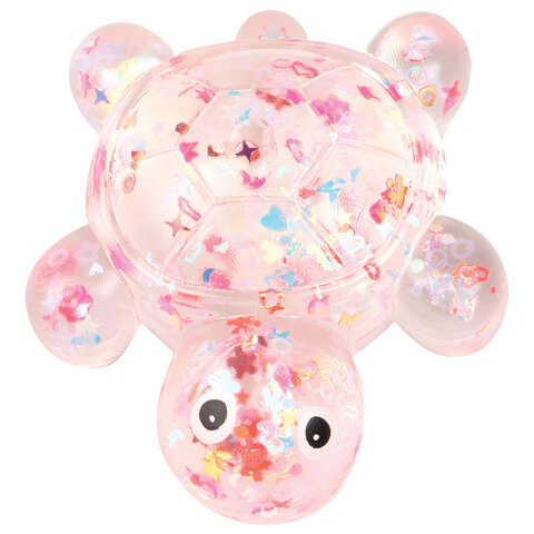 Игрушка-антистресс "ПРОЗРАЧНАЯ ЧЕРЕПАШКА", 8 см, ассорти 4 цвета,