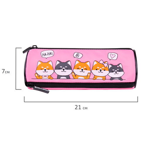 Пенал BRAUBERG, 3 отделения, нейлон, 21х7х7 см, "Puppies", 270839 Пенал BRAUBERG, 3 отделения, нейлон, 21х7х7 см, "Puppies", 270839