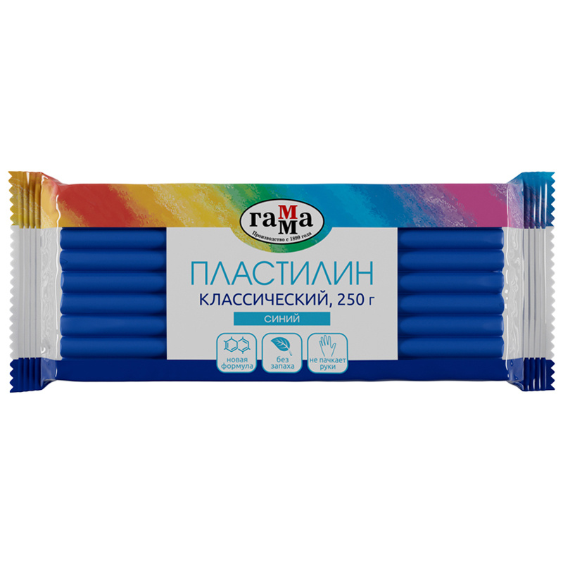 Пластилин Гамма "Классический", синий, 250г. 270818_05 Пластилин Гамма "Классический", синий, 250г. 270818_05