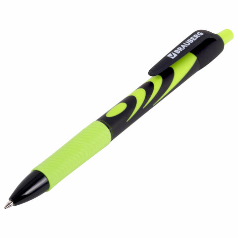 Ручка шариковая автоматическая BRAUBERG ULTRA-RT NEON, СИНЯЯ, 0,7 мм, линия 0,35