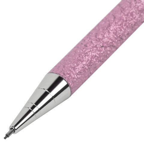 Карандаш механический 0,5 мм, HB, BRAUBERG ROSE PINK, металлический корпус, Карандаш механический 0,5 мм, HB, BRAUBERG ROSE PINK, металлический корпус,