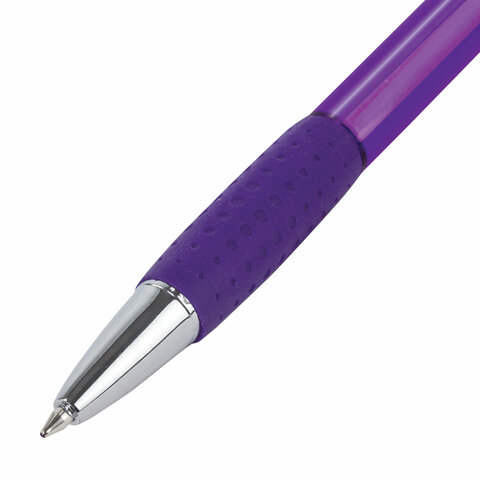 Ручка шариковая автоматическая с грипом BRAUBERG SUPER, СИНЯЯ, корпус