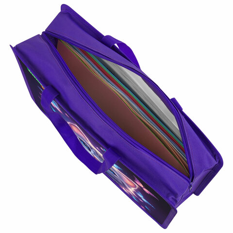 Папка на молнии с ручками BRAUBERG KIDS А4, 1 отделение, пластик, 100 мм, Папка на молнии с ручками BRAUBERG KIDS А4, 1 отделение, пластик, 100 мм,