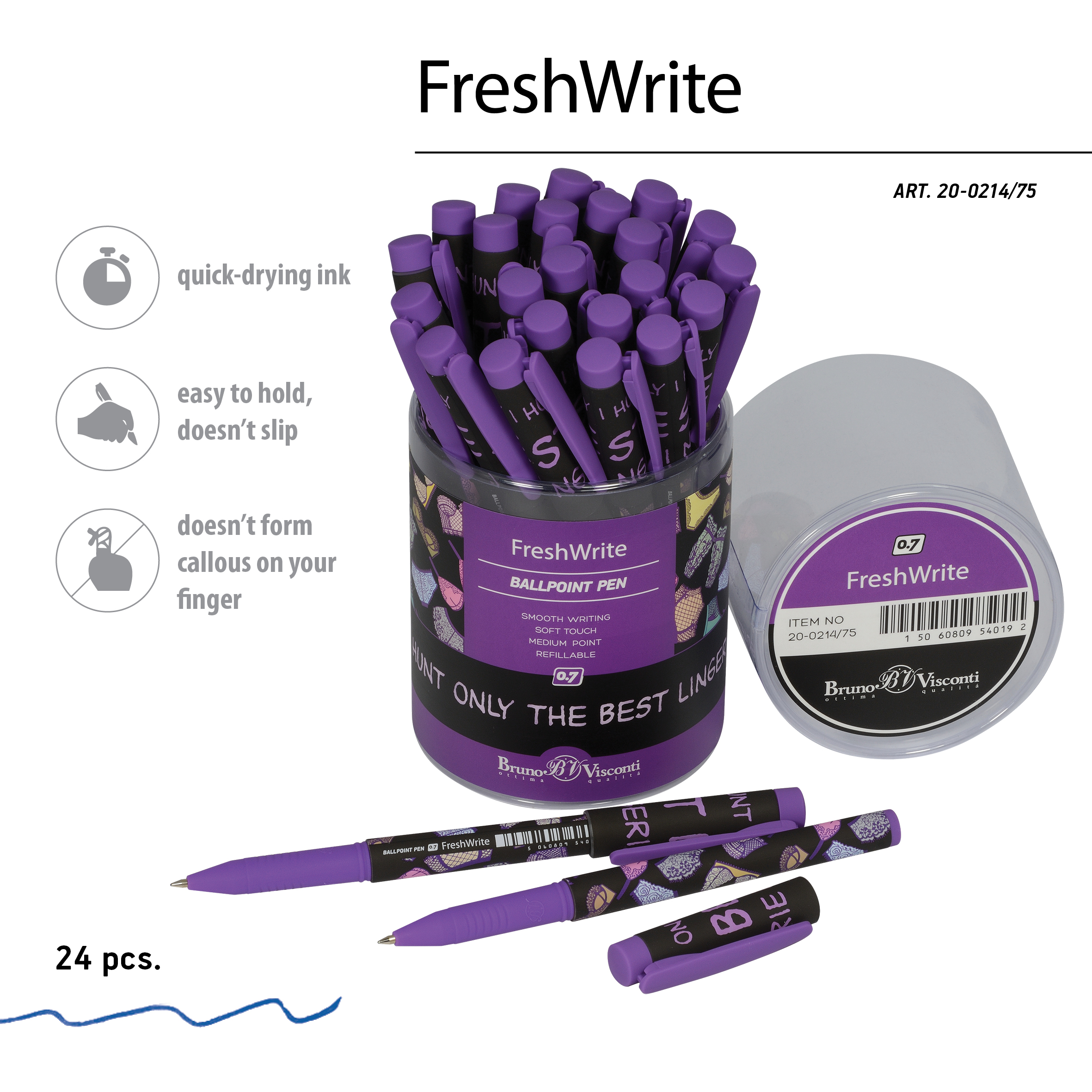 РУЧКА "FreshWrite. Дамские штучки. Ажур" ШАРИКОВАЯ 0.7 ММ, СИНЯЯ РУЧКА "FreshWrite. Дамские штучки. Ажур" ШАРИКОВАЯ 0.7 ММ, СИНЯЯ