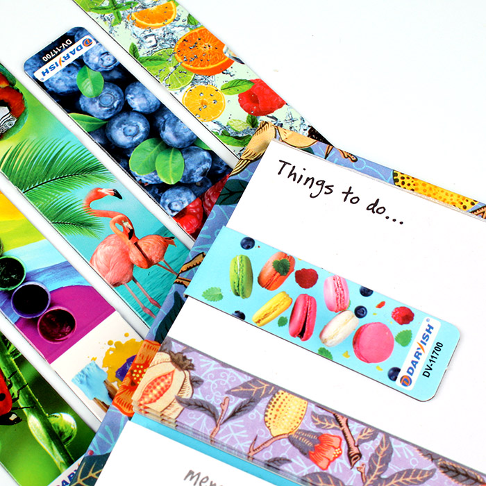 Закладки магнитные "Darvish" (6шт) с европодвесом ассорти