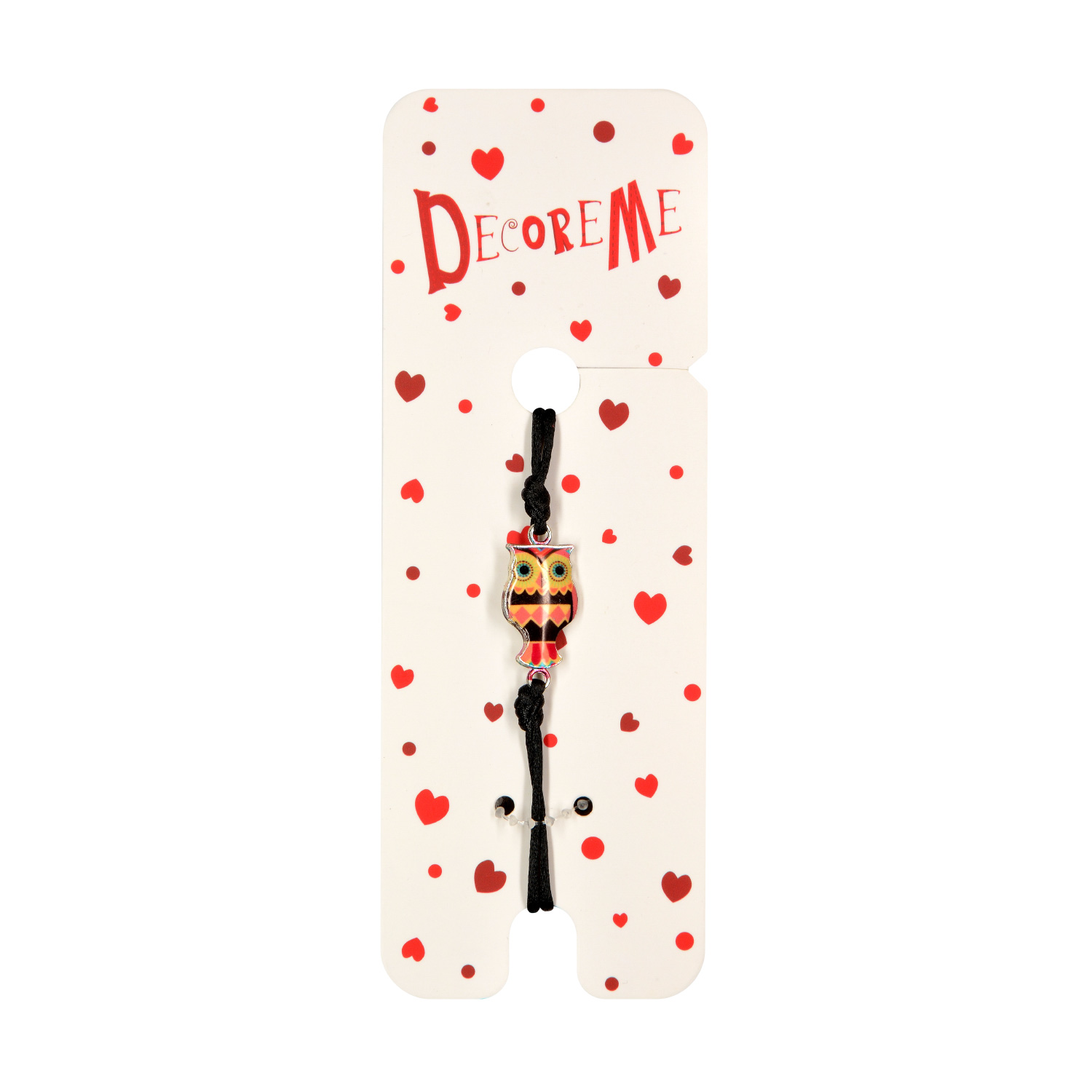 БРАСЛЕТ НА ВЕРЕВОЧКЕ, "СОВА" ВИД 3, 3 ЦВЕТА