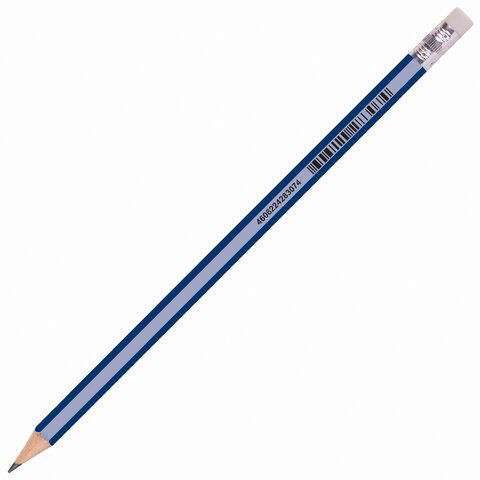 Карандаш чернографитный BRAUBERG "G-100", 1 шт., HB, с ластиком, Карандаш чернографитный BRAUBERG "G-100", 1 шт., HB, с ластиком,