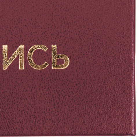 Папка адресная бумвинил "НА ПОДПИСЬ", формат А4, бордовая,