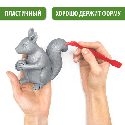 Пластилин скульптурный BRAUBERG ART CLASSIC, серый, 1 кг, мягкий, 106520 Пластилин скульптурный BRAUBERG ART CLASSIC, серый, 1 кг, мягкий, 106520