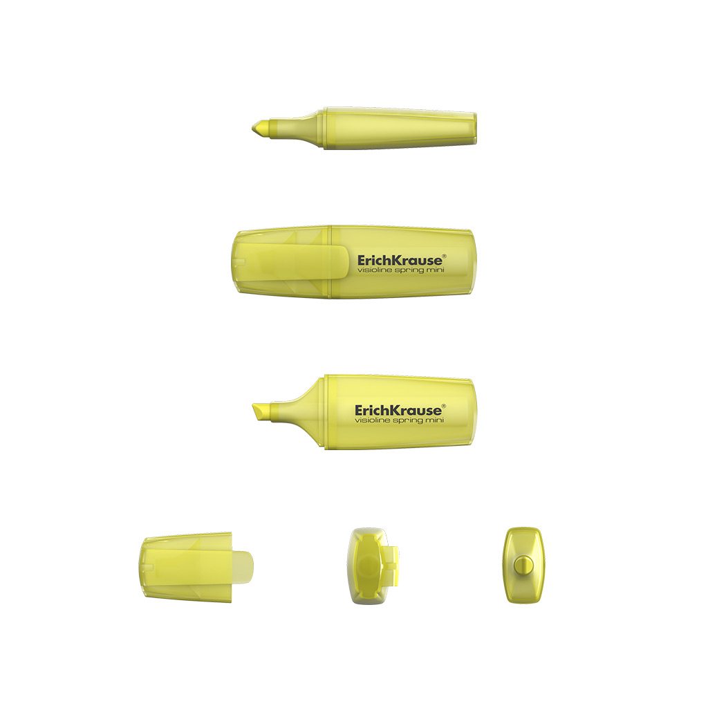 Текстмаркер ErichKrause® Visioline Mini Spring, цвет чернил желтый (в