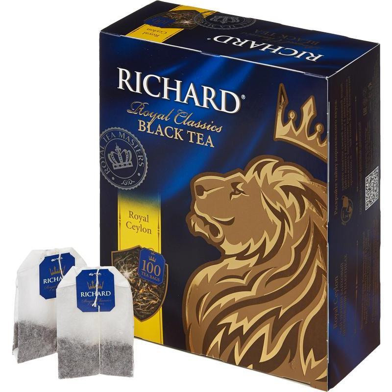 Чай Richard Royal Ceylon черный сашет 2гx100пак 61066 Чай Richard Royal Ceylon черный сашет 2гx100пак 61066