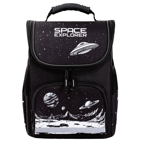 Ранец ПИФАГОР BASIC, 1 отделение, 3 кармана, эргономичная спинка, "Space