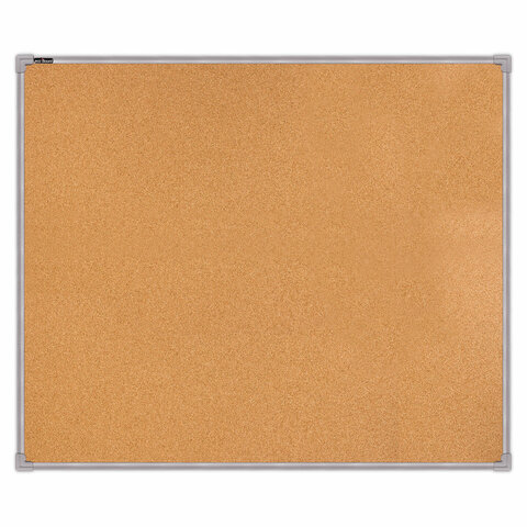 Доска пробковая для объявлений 100х120 см, металлическая рамка, BS, П-120, П*120