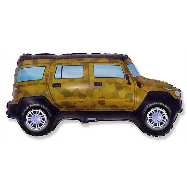 Фигура Джип хаки 45 см Х 87 см фольгированный шар Фигура Джип хаки 45 см Х 87 см фольгированный шар