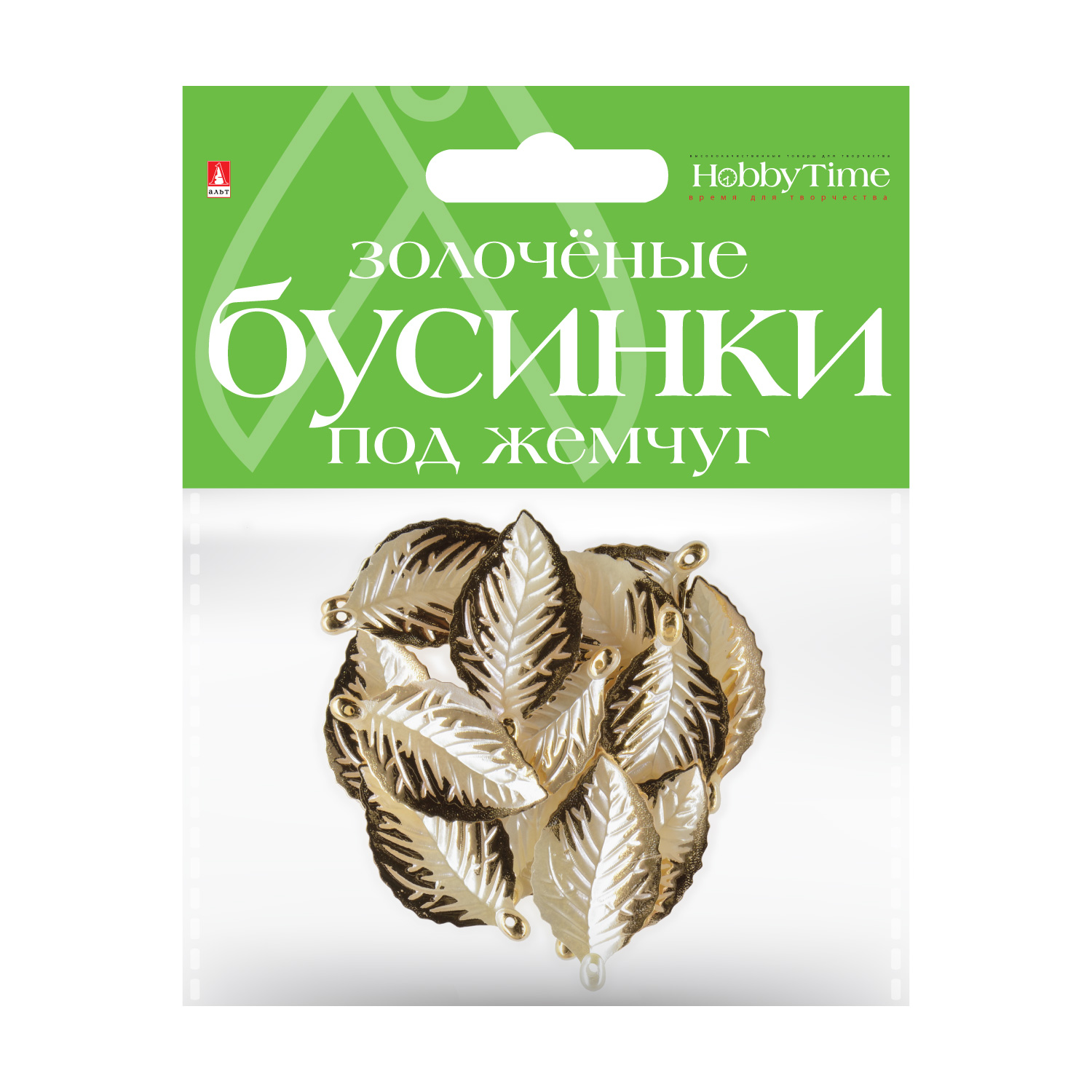 БУСИНЫ ФИГУРНЫЕ "ЗОЛОЧЕНЫЕ" ПОД ЖЕМЧУГ "ЛИСТОЧКИ", 41 ММ БУСИНЫ ФИГУРНЫЕ "ЗОЛОЧЕНЫЕ" ПОД ЖЕМЧУГ "ЛИСТОЧКИ", 41 ММ