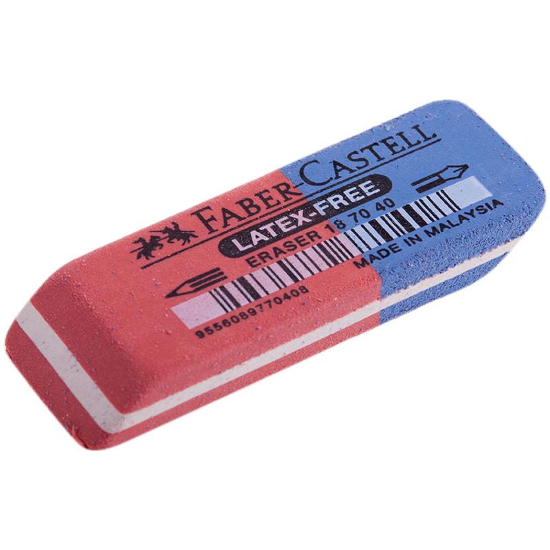 Ластик Faber-Castell "Latex Free", скошенный, комбинированный, Ластик Faber-Castell "Latex Free", скошенный, комбинированный,