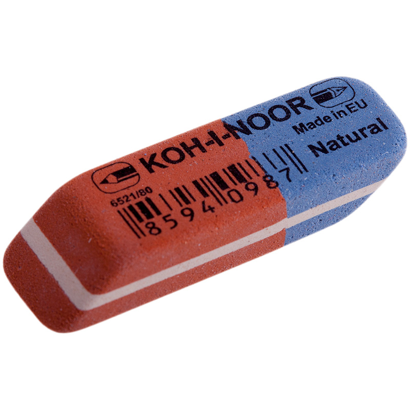 Ластик "Blue Star" 80, скошенный, комбинированный, натуральный каучук, Ластик "Blue Star" 80, скошенный, комбинированный, натуральный каучук,