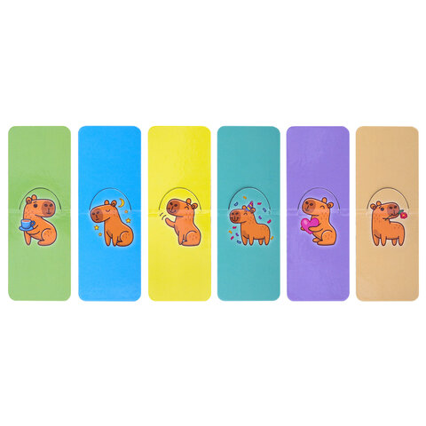 Закладки для книг МАГНИТНЫЕ, "ЯРКИЙ МИКС", комплект 30 штук, 35x25 мм, Закладки для книг МАГНИТНЫЕ, "ЯРКИЙ МИКС", комплект 30 штук, 35x25 мм,