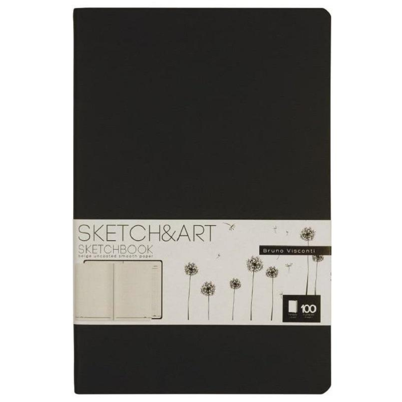 Скетчбук S&A ORIGINAL 140х210 100л БЕЖ 100г книжн.перепл.мягк.черн 1-500/01 Скетчбук S&A ORIGINAL 140х210 100л БЕЖ 100г книжн.перепл.мягк.черн 1-500/01