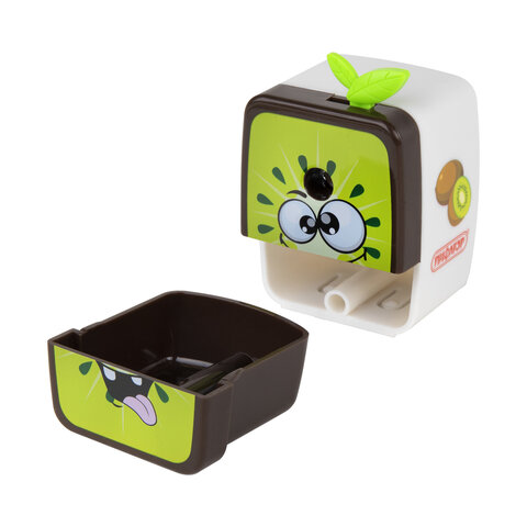 Точилка механическая ПИФАГОР "Киви", корпус белый/салатовый, 270428 Точилка механическая ПИФАГОР "Киви", корпус белый/салатовый, 270428