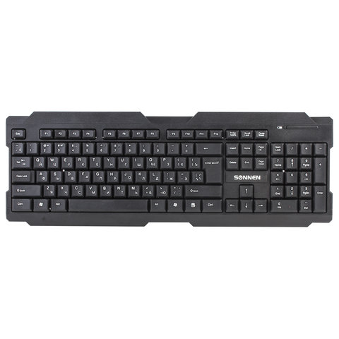 Клавиатура беспроводная SONNEN KB-5156, USB, 104 клавиши, 2,4 Ghz, черная, Клавиатура беспроводная SONNEN KB-5156, USB, 104 клавиши, 2,4 Ghz, черная,