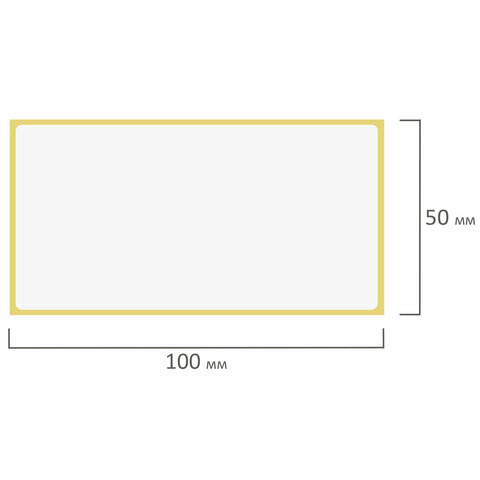 Этикетка ТермоЭко (100х50 мм), 500 этикеток в ролике, светостойкость до 2 Этикетка ТермоЭко (100х50 мм), 500 этикеток в ролике, светостойкость до 2