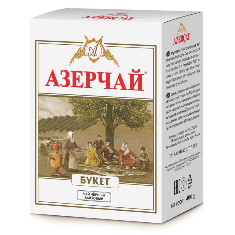 Чай Азерчай Букет чай черный крупно листовой, 400 г Чай Азерчай Букет чай черный крупно листовой, 400 г