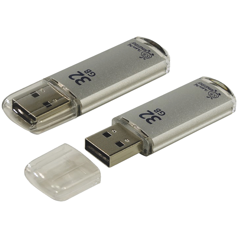 Память Smart Buy "V-Cut" 32GB, USB 2.0 Flash Drive, серебристый Память Smart Buy "V-Cut" 32GB, USB 2.0 Flash Drive, серебристый