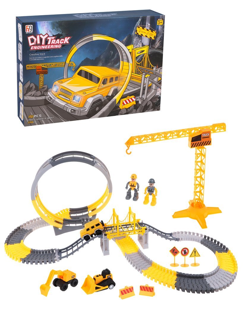 Игровой набор Автотрек, в комплекте: деталей-предметов 151шт. Игровой набор Автотрек, в комплекте: деталей-предметов 151шт.