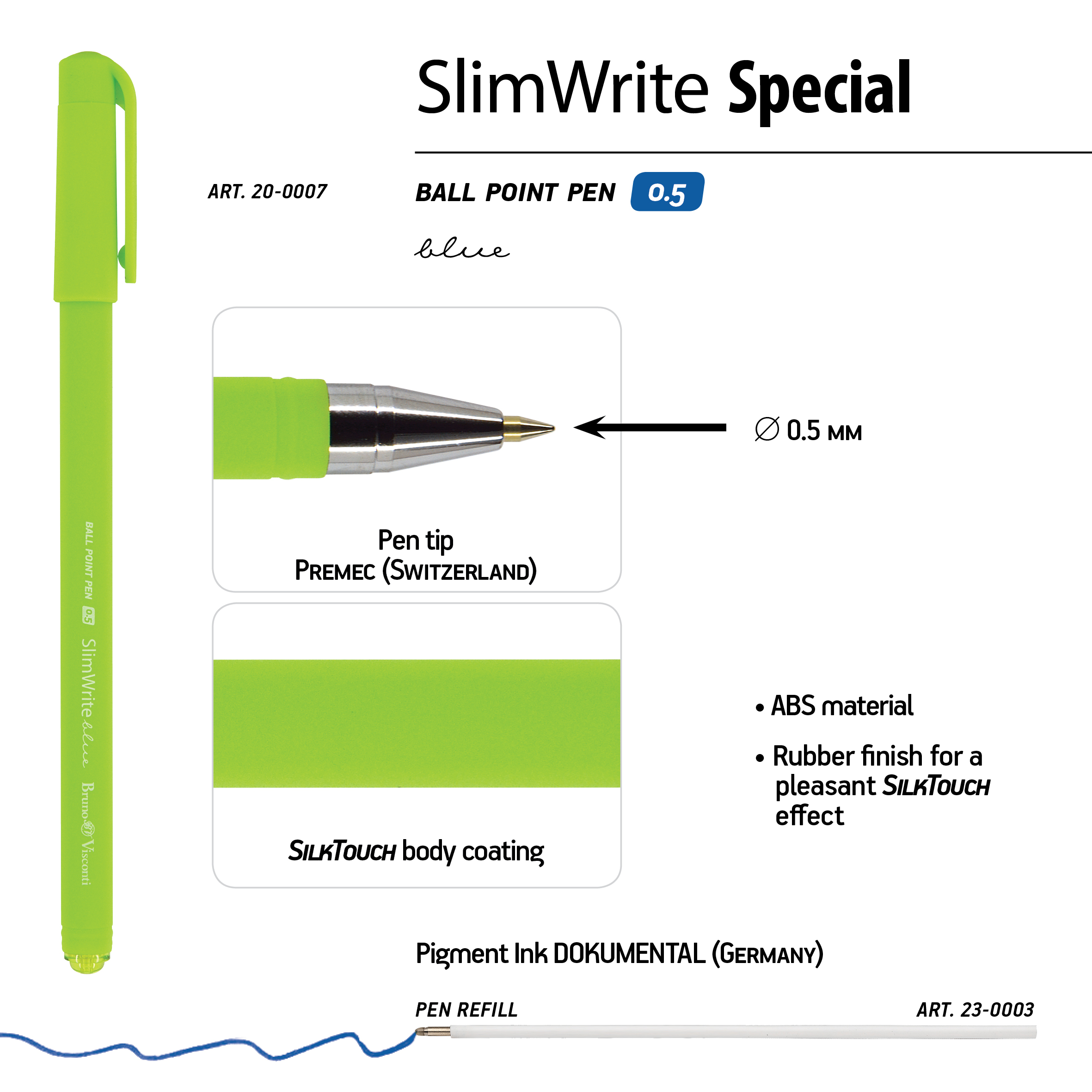 РУЧКА "SlimWrite.SPECIAL" ШАРИКОВАЯ 0.5 ММ, СИНЯЯ (4 цвета корпуса) РУЧКА "SlimWrite.SPECIAL" ШАРИКОВАЯ 0.5 ММ, СИНЯЯ (4 цвета корпуса)