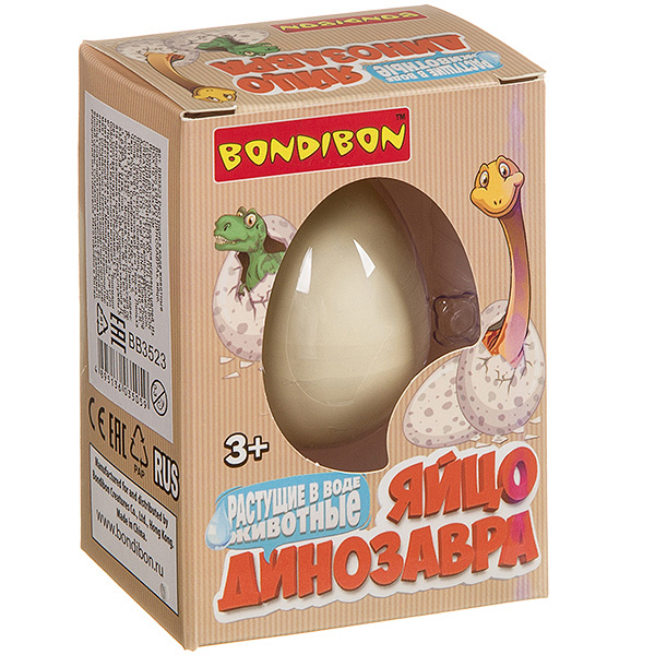 Растущие в воде животные Bondibon «ЯЙЦО ДИНОЗАВРА», яйцо, BOX 10.7х5,5х7,5 см Растущие в воде животные Bondibon «ЯЙЦО ДИНОЗАВРА», яйцо, BOX 10.7х5,5х7,5 см