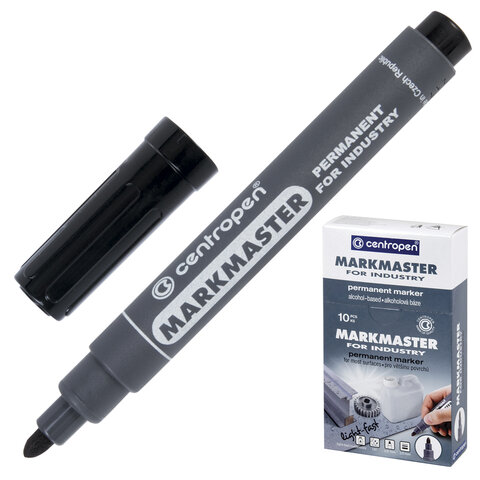 Маркер для промышленной маркировки CENTROPEN MARKSMASTER, ЧЕРНЫЙ, 1,5 мм,