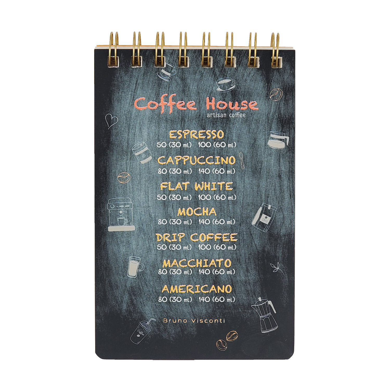 БЛОКНОТ НА ГРЕБНЕ «CUTE JOURNAL» B6-, BV, 100 Л. "COFFEЕ HOUSE" БЛОКНОТ НА ГРЕБНЕ «CUTE JOURNAL» B6-, BV, 100 Л. "COFFEЕ HOUSE"