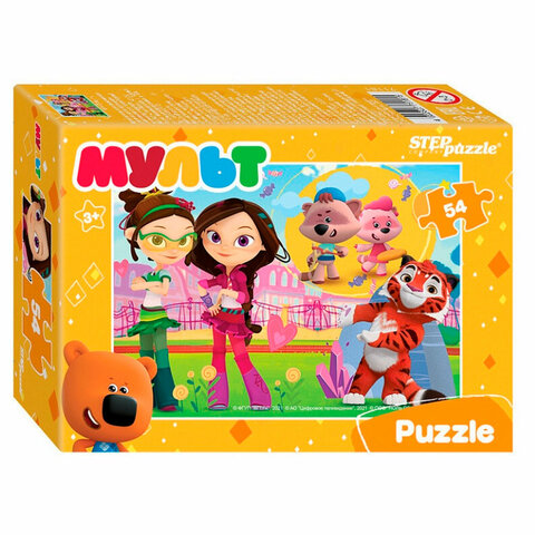 Пазл картонный 54 элемента, ЛИЦЕНЗИОННЫЕ СЮЖЕТЫ, АССОРТИ, 9х6,5,х2,5 см