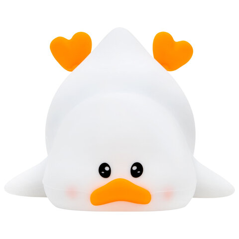 Ночник силиконовый LED "Утка" 101x150x85 мм, белый свет/RGB, таймер,