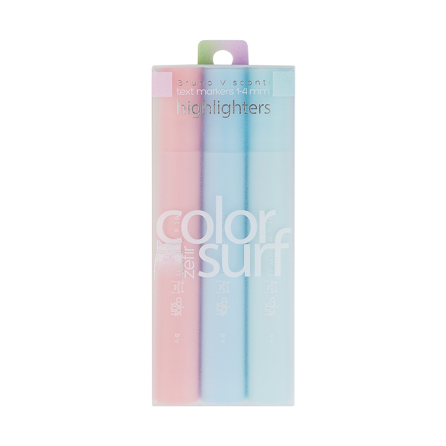 НАБОР ИЗ 3-х ТЕКСТОВЫДЕЛИТЕЛЕЙ "COLORSURF", РОЗОВЫЙ/ГОЛУБОЙ/МЯТНЫЙ НАБОР ИЗ 3-х ТЕКСТОВЫДЕЛИТЕЛЕЙ "COLORSURF", РОЗОВЫЙ/ГОЛУБОЙ/МЯТНЫЙ