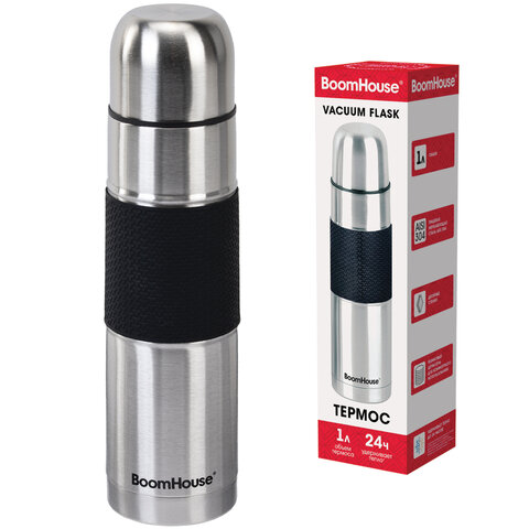 Термос 1 л, BOOMHOUSE (БумХаус) CLASSIC, нержавеющая сталь SUS304, черный Термос 1 л, BOOMHOUSE (БумХаус) CLASSIC, нержавеющая сталь SUS304, черный