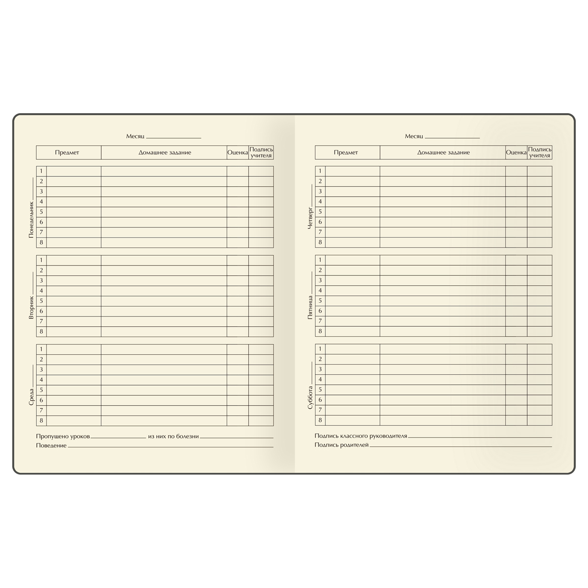 Дневник 1-11 кл. 48л. (твердый) BG "Music", иск.кожа, печать, ляссе