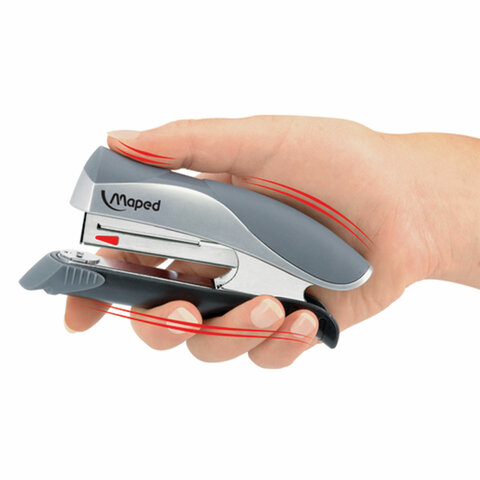 Степлер №24/6, 26/6 MAPED "Ergologic", до 25 листов, с контейнером для