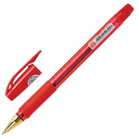 Ручка шариковая BRAUBERG BP-GT GLD RED, КРАСНАЯ, корпус тонированный, пишущий