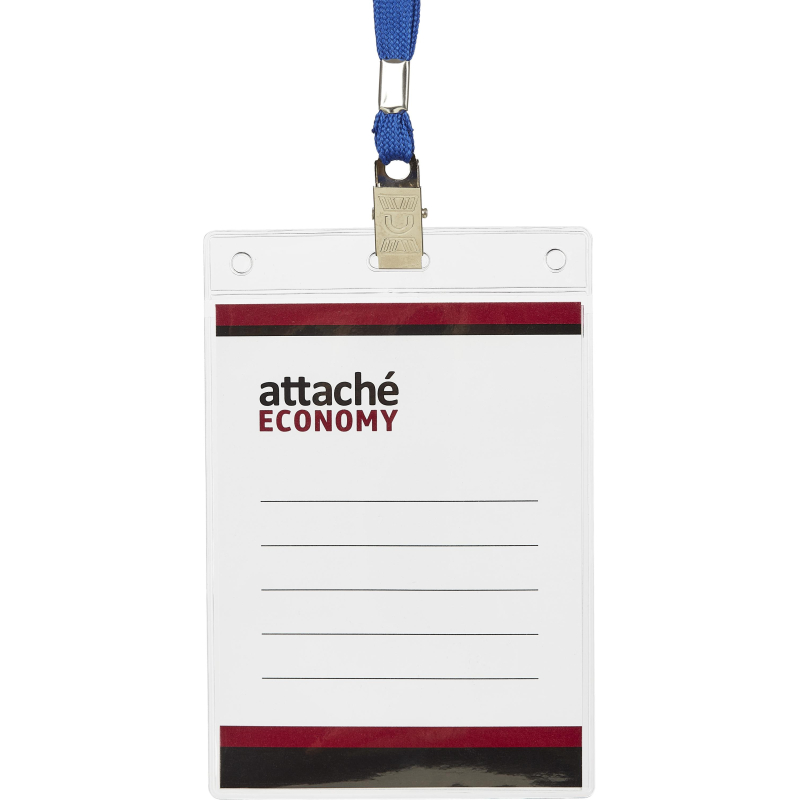 Бейдж Attache Economy 138x96 150мкм, шнурок 45см син, вкладыш 120x90 5шт/уп Бейдж Attache Economy 138x96 150мкм, шнурок 45см син, вкладыш 120x90 5шт/уп