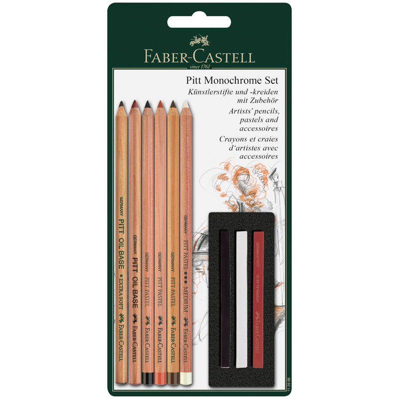 Набор художественных изделий Faber-Castell "Pitt Monochrome", 9 Набор художественных изделий Faber-Castell "Pitt Monochrome", 9
