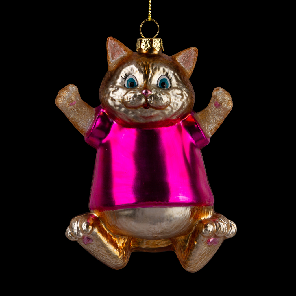 Украшение ErichKrause Decor® Котенок 11см, стекло Украшение ErichKrause Decor® Котенок 11см, стекло
