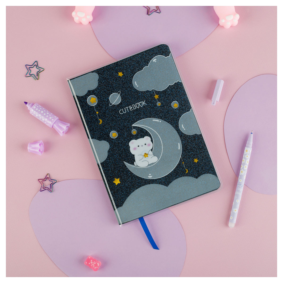 Записная книжка А5 80л., ЛАЙТ, кожзам, MESHU "Cutestar", съемная Записная книжка А5 80л., ЛАЙТ, кожзам, MESHU "Cutestar", съемная