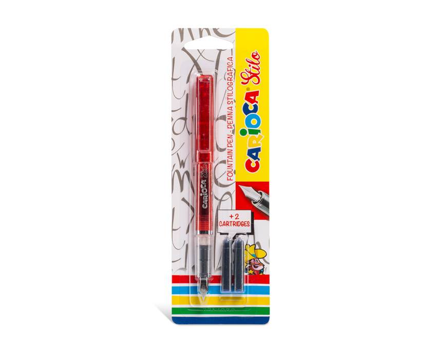 Ручка перьевая Carioca STILO, 3 картриджа, корпус ассорти, блистер 42303 Ручка перьевая Carioca STILO, 3 картриджа, корпус ассорти, блистер 42303