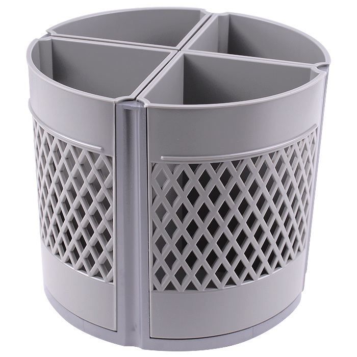 Подставка для канц. принадлежностей "Квартет-360" серый РБ Подставка для канц. принадлежностей "Квартет-360" серый РБ