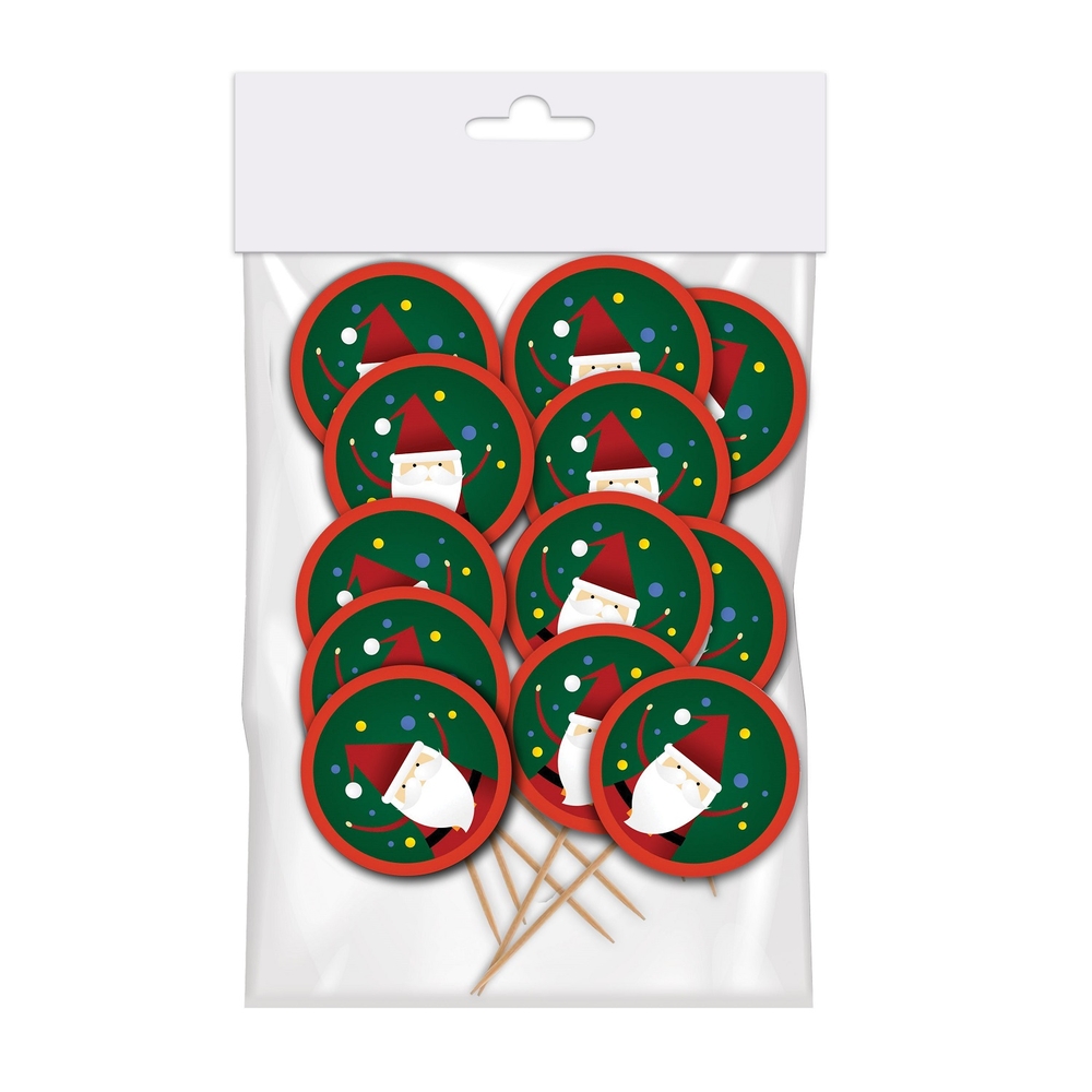 Набор шпажек для канапе и капкейков Рождественская сказка, 12 штук Набор шпажек для канапе и капкейков Рождественская сказка, 12 штук